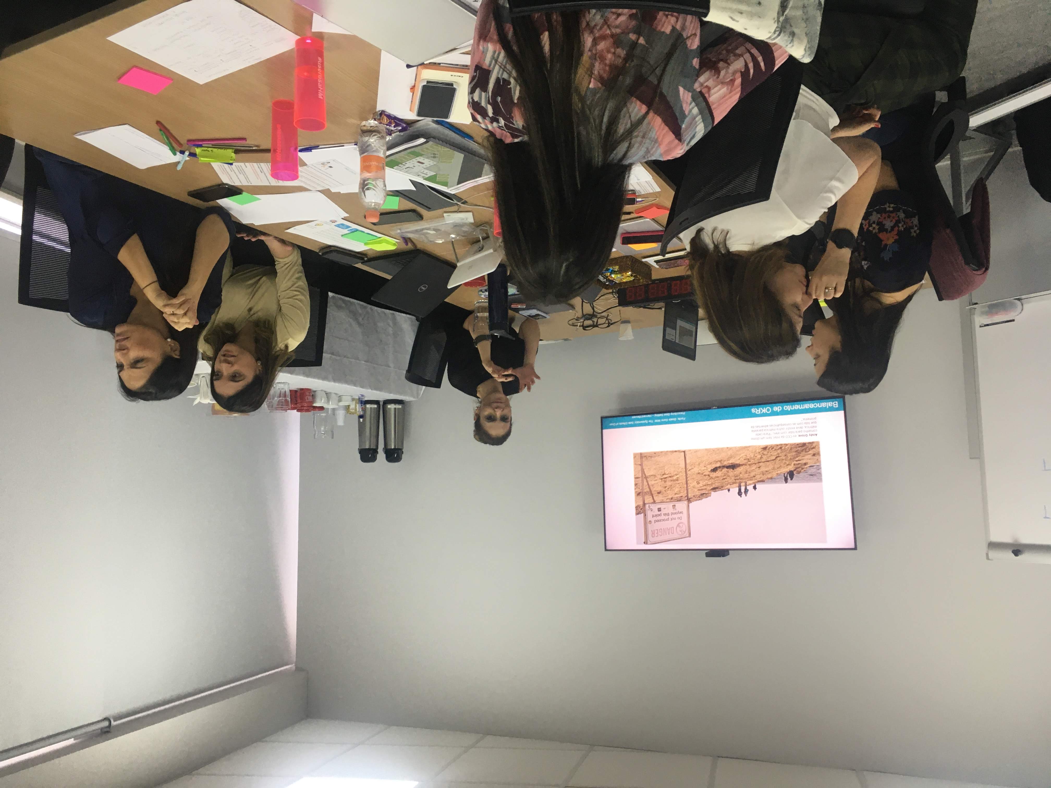 HM leadership team during OKR planning session